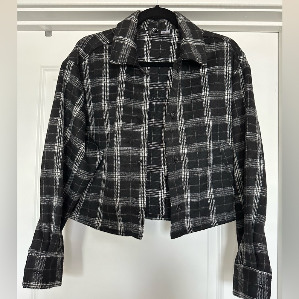 H&M Plaid Cropped Jacket, size small